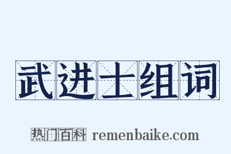 武进士组词是什么意思的图片